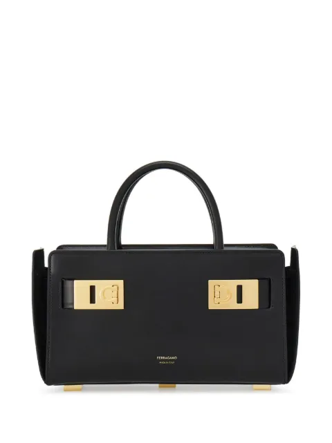 Ferragamo Gancini leather tote bag 