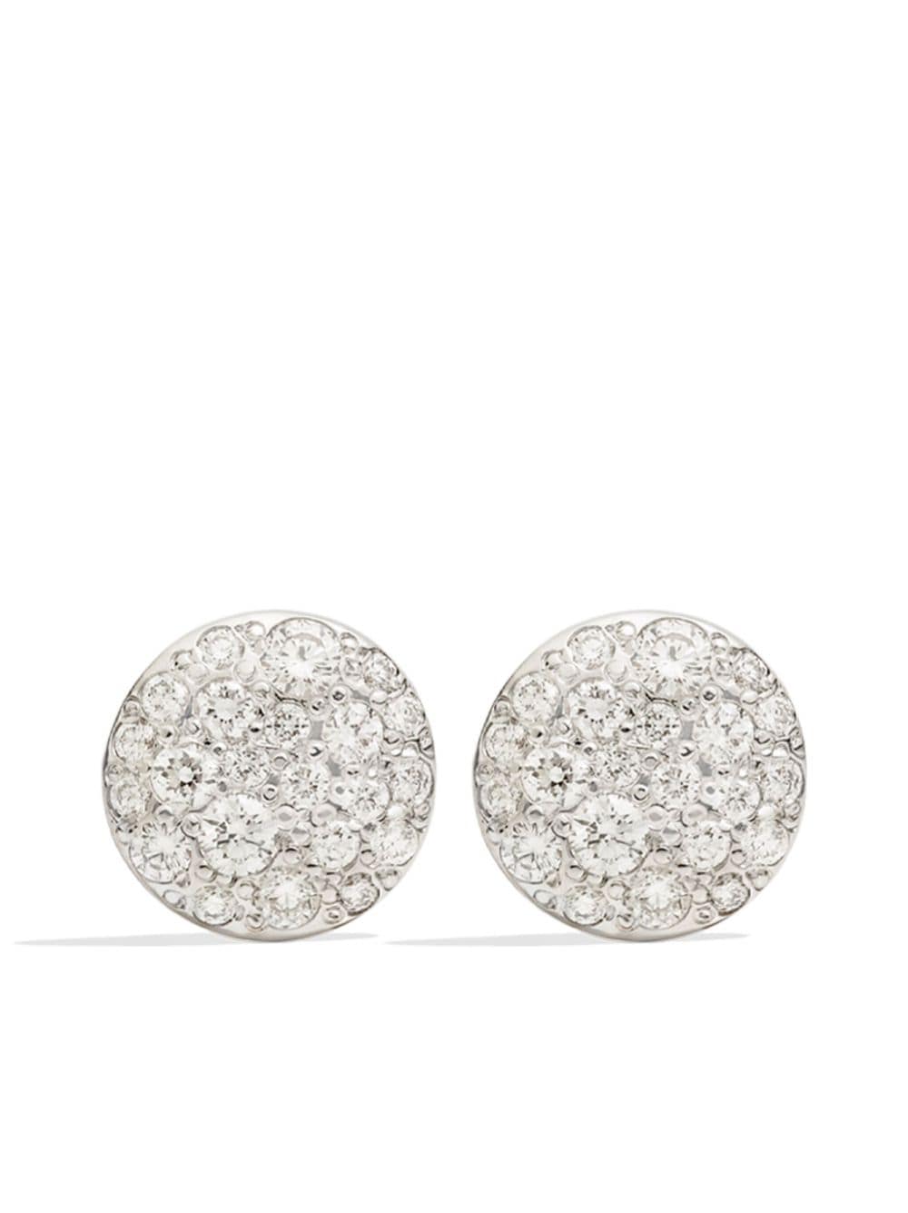 18kt rose gold Sabbia diamond stud earrings