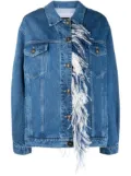 Simonetta Ravizza feather-detailing denim jacket - Blue