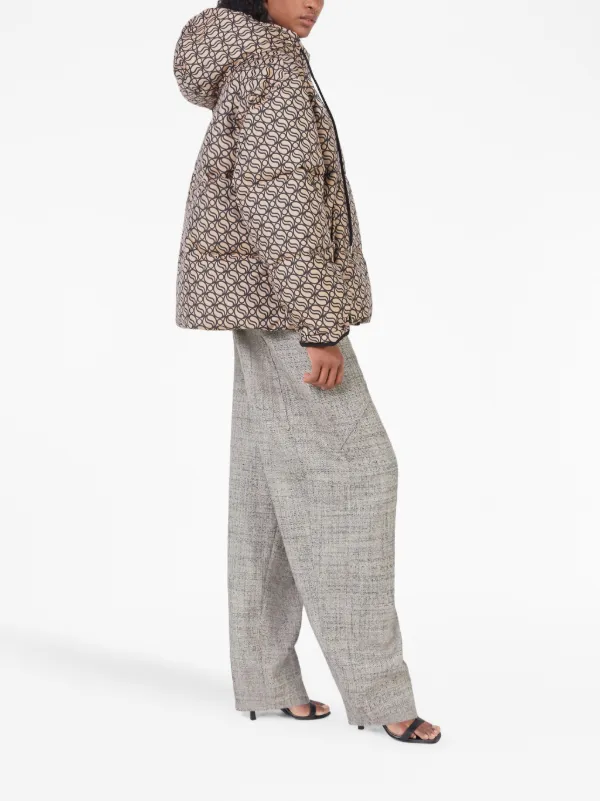 Stella McCartney S-Wave フーデッド パデッドジャケット | ブラウン