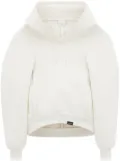 Courrèges Bonded Cocoon cotton blend hoodie - White
