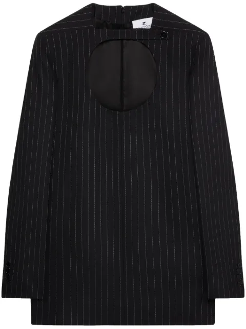 Courrèges blazer con estampado de rayas diplomáticas