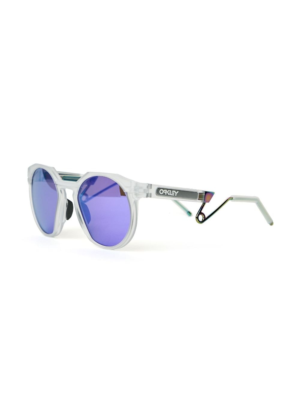 Shop Oakley Round-frame Tinted Sunglasses In White