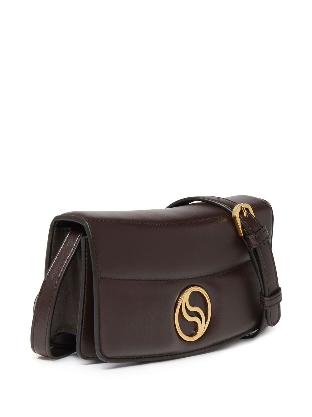 Shop Stella Mccartney S-wave Shoulder Bag In Brown
