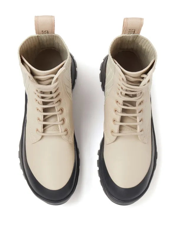 Lace up biker outlet flat ankle boot