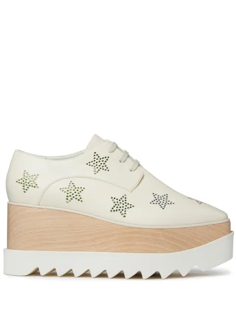 Stella McCartney Elyse Crystal Star 80mm platform oxfords