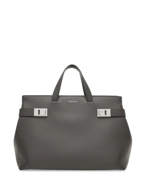 Ferragamo sac cabas en cuir à boucle Gancini