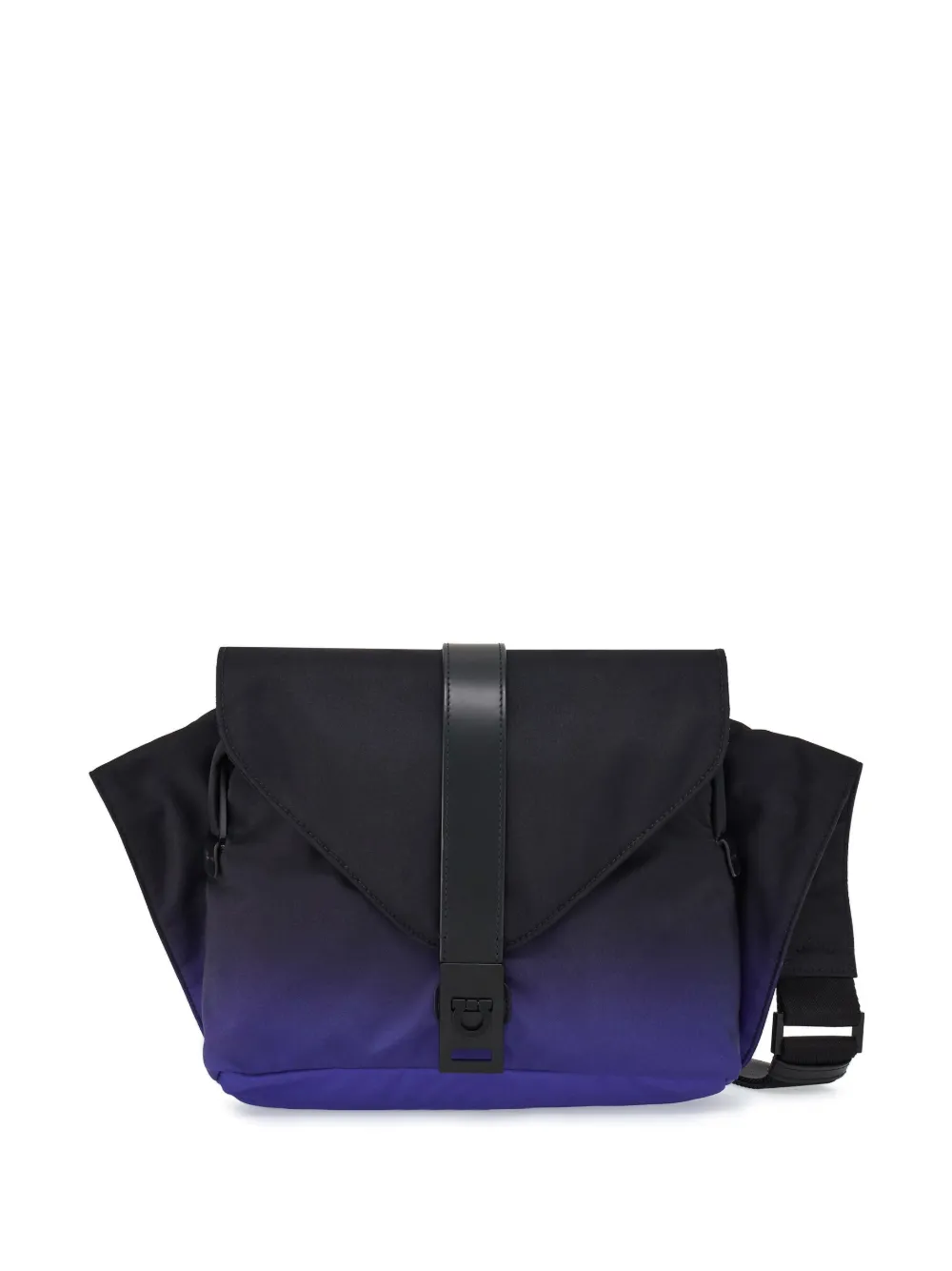 Ferragamo Two-tone Gradient Crossbody Bag In Black