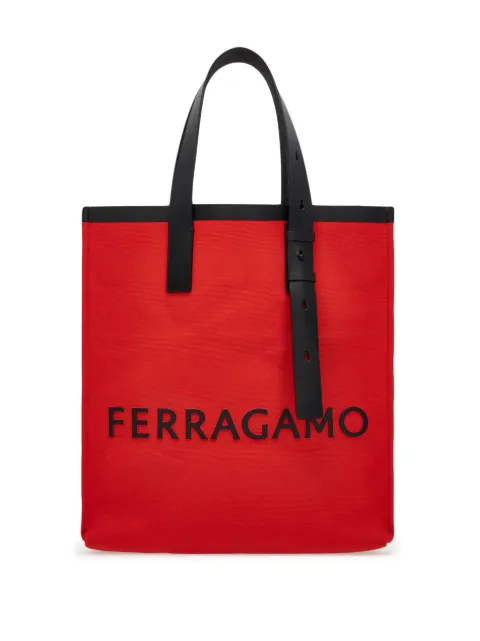 Ferragamo logo-embossed open-top tote bag