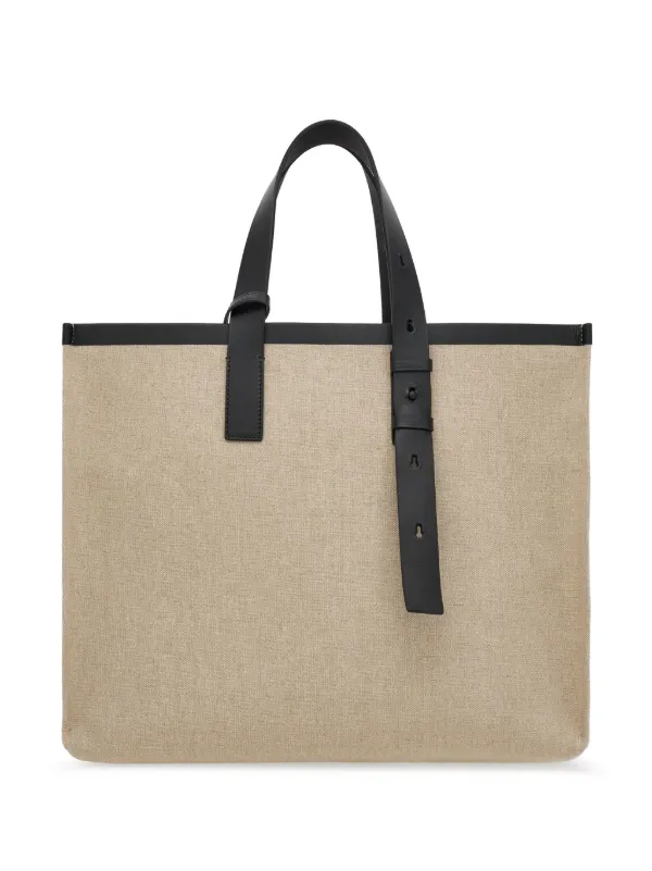 Ferragamo logo-embossed Leather Tote Bag | Neutrals