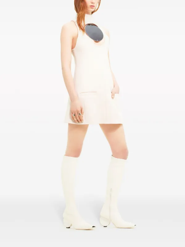 Courrèges Circle Cutout Minidress | Neutrals | FARFETCH