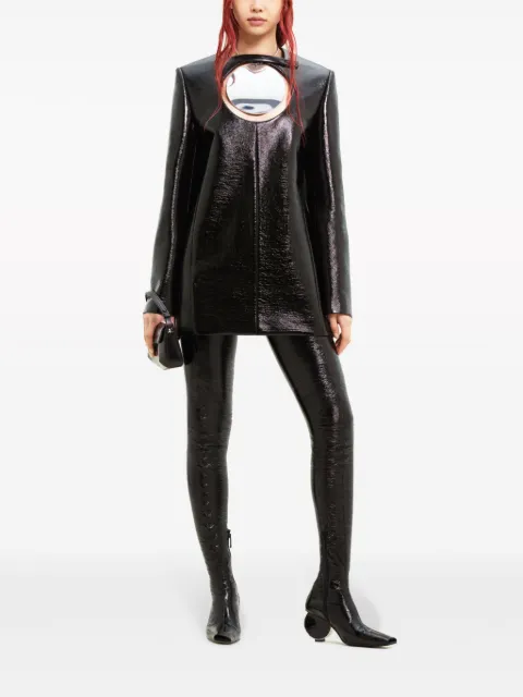 Courrèges cut-out faux-leather minidress 423CRO267VY0014 - 1