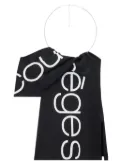 Courrèges logo-print organic-cotton top - Black