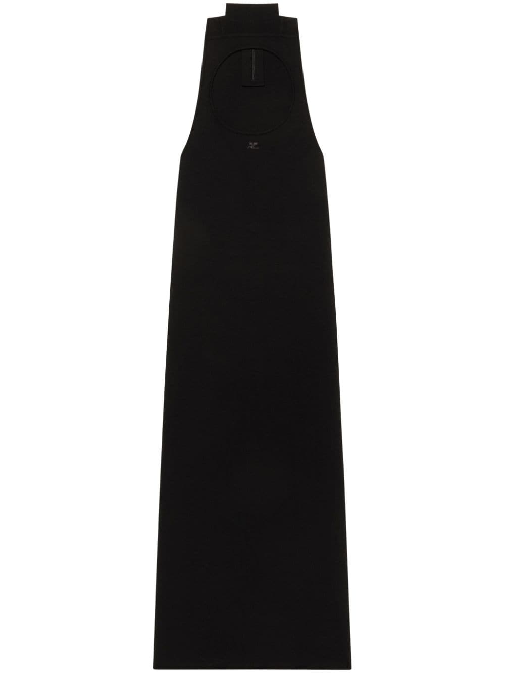 Courrèges Cut-out High-neck Maxi Dress In Black