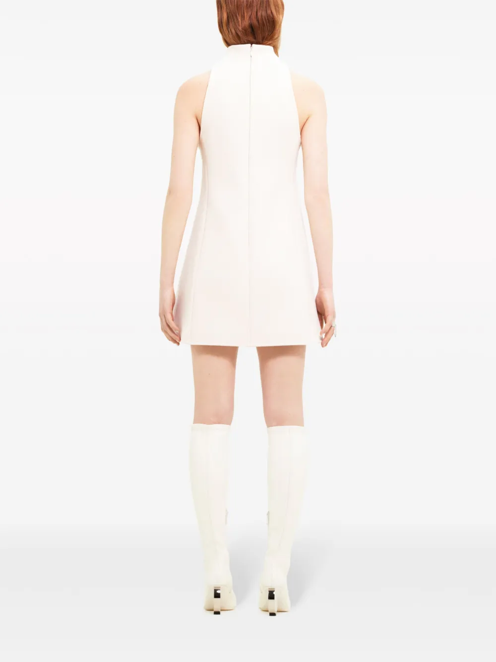 Courrèges Cut-out Sleeveless Minidress In Neutrals