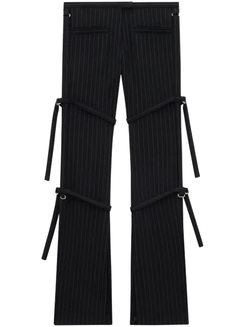 Courrèges pantalones rectos con detalle de hebilla