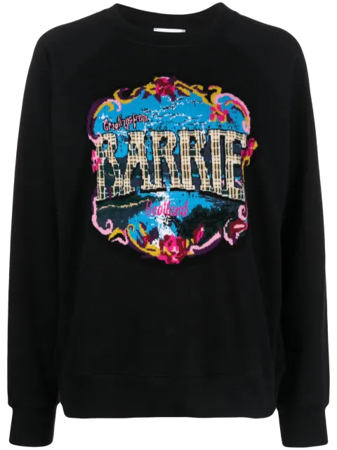 Barrie patterned-intarsia cotton sweatshirt