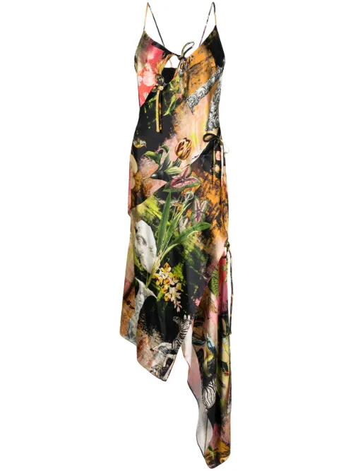 Robe asymétrique à imprimé graphique - Monse - Modalova