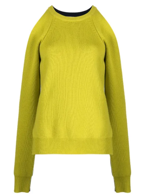 Monse two-tone sleeve-slit jumper