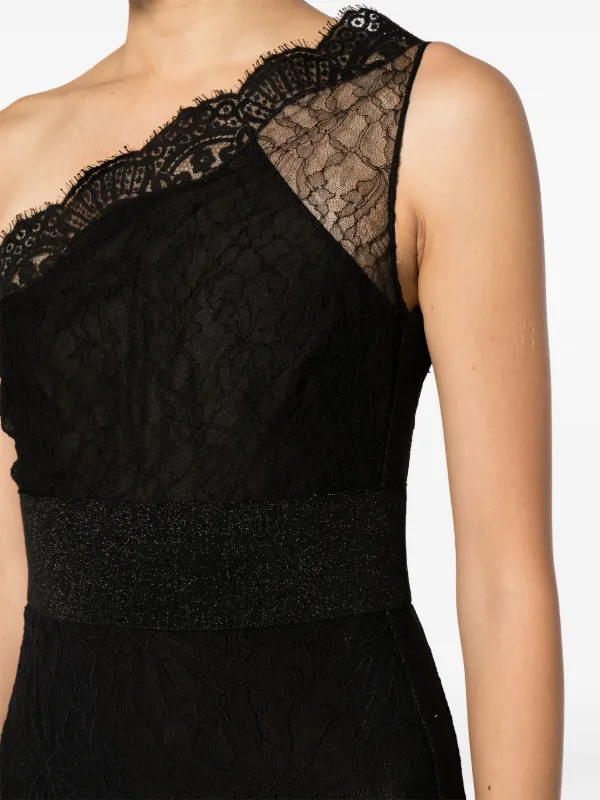 TOM FORD lace-detail one-shoulder Dress | Black | FARFETCH