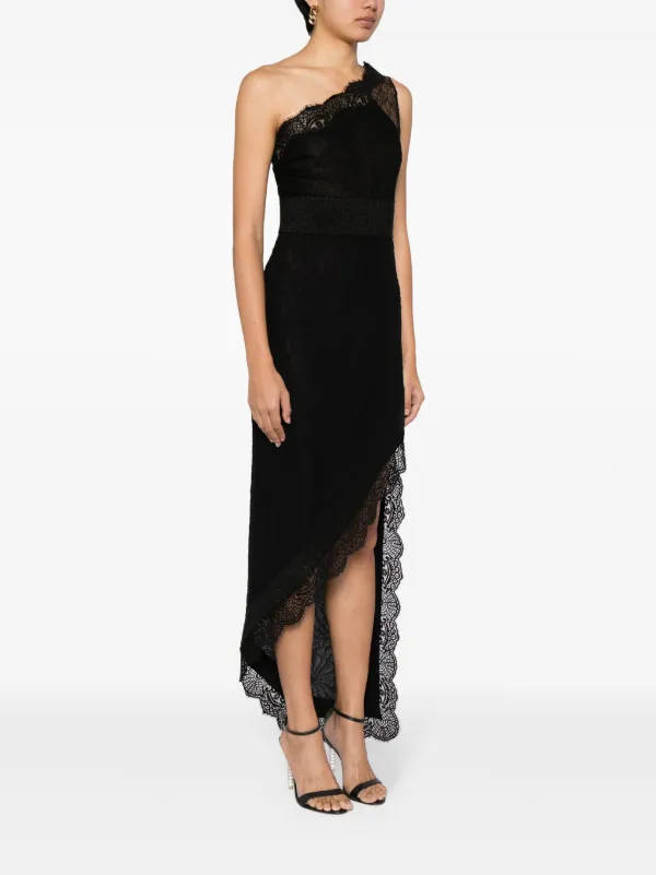 TOM FORD lace-detail one-shoulder Dress | Black | FARFETCH