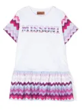 Missoni Kids signature zigzag-print cotton dress - White