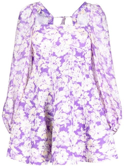 Acler Ardanary violet-print minidress