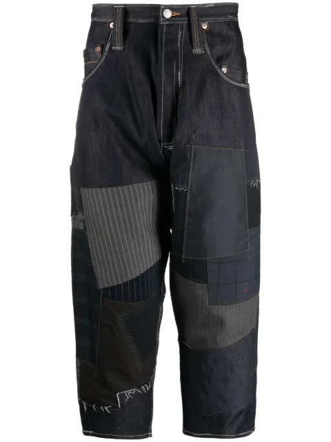 Junya Watanabe MAN patchwork-design cropped trousers