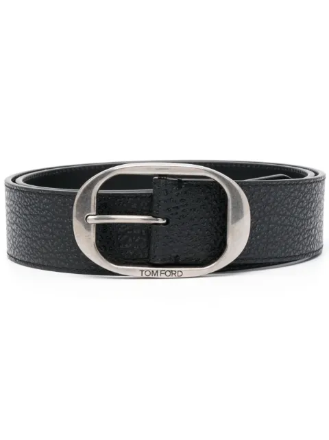 TOM FORD Oval-buckle leather belt