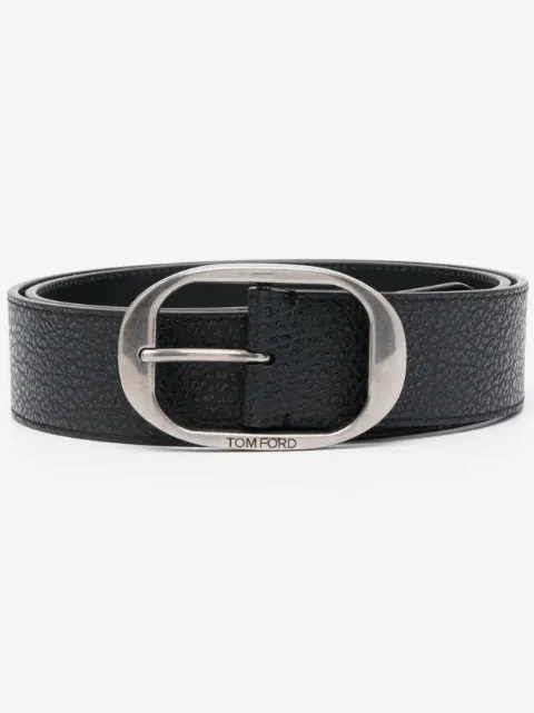 TOM FORD Oval-buckle leather belt