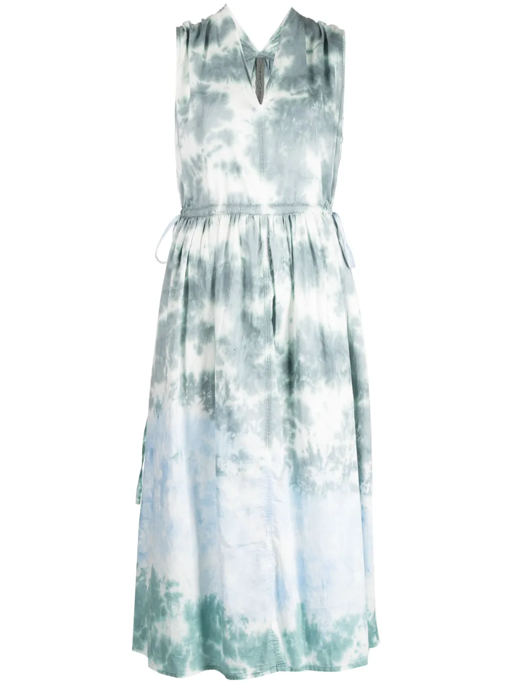 Raquel Allegra robe Daydream à imprimé tie dye - Vert Top Merken Winkel