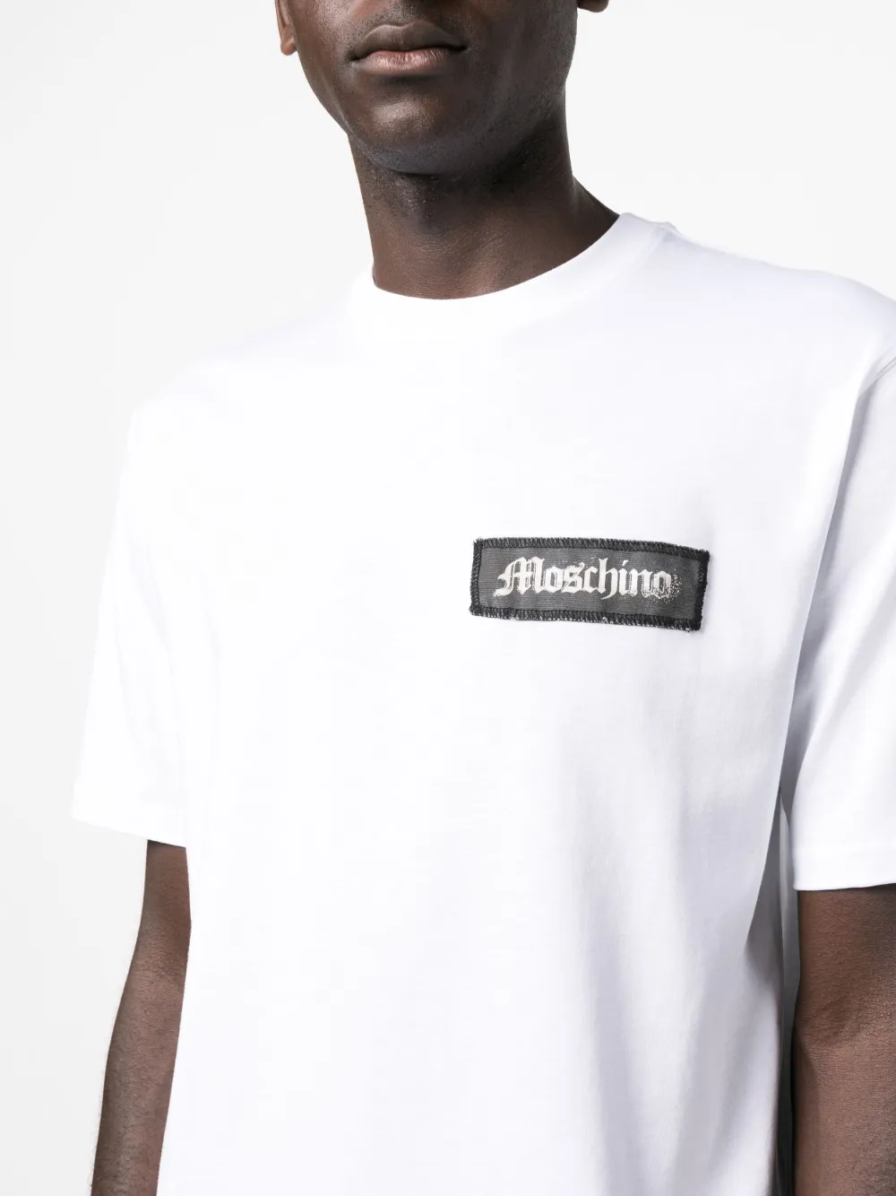 Moschino T-shirt met logopatch Wit