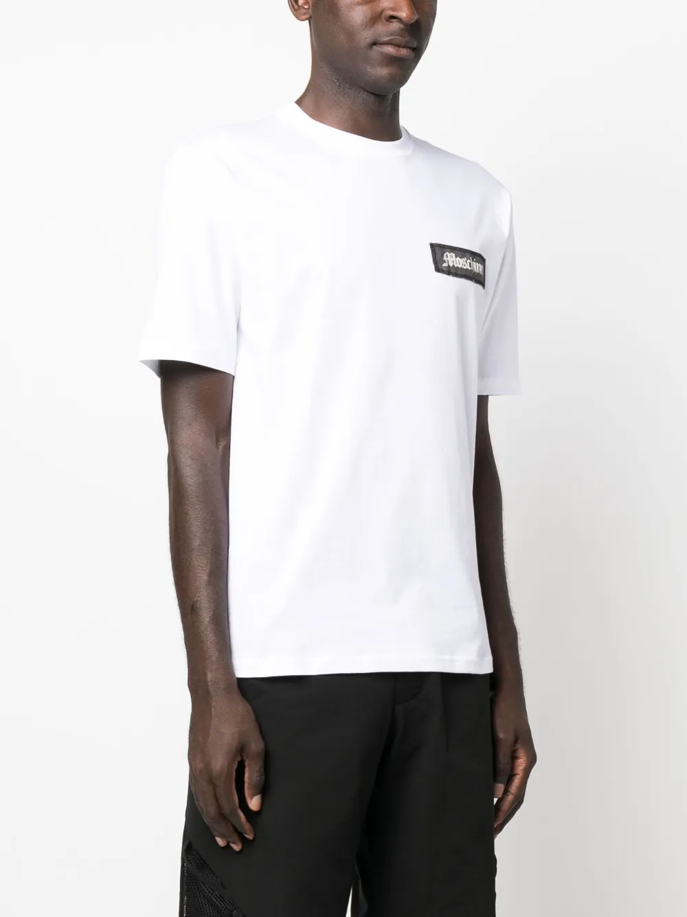 Moschino T-shirt met logopatch Wit