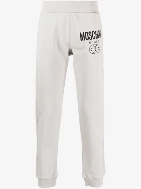 Moschino Smiley-print logo track trousers