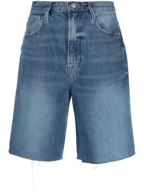 FRAME frayed-edge denim shorts