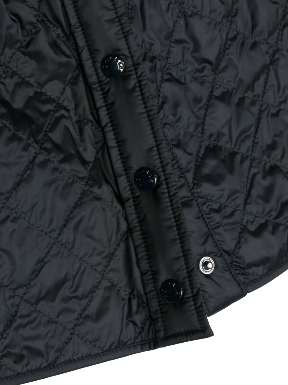 Moncler Enfant ロゴパッチ キルティング ミニスカート | ブルー