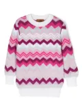 Missoni Kids signature zigzag-print knit jumper - Pink