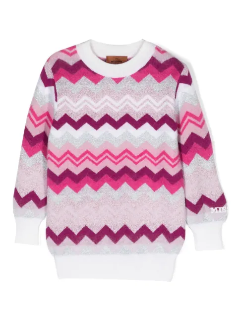 Missoni Kids signature zigzag-print  knit jumper