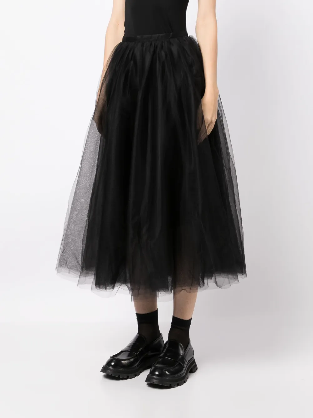 ANOUKI highwaisted Tulle Skirt Farfetch