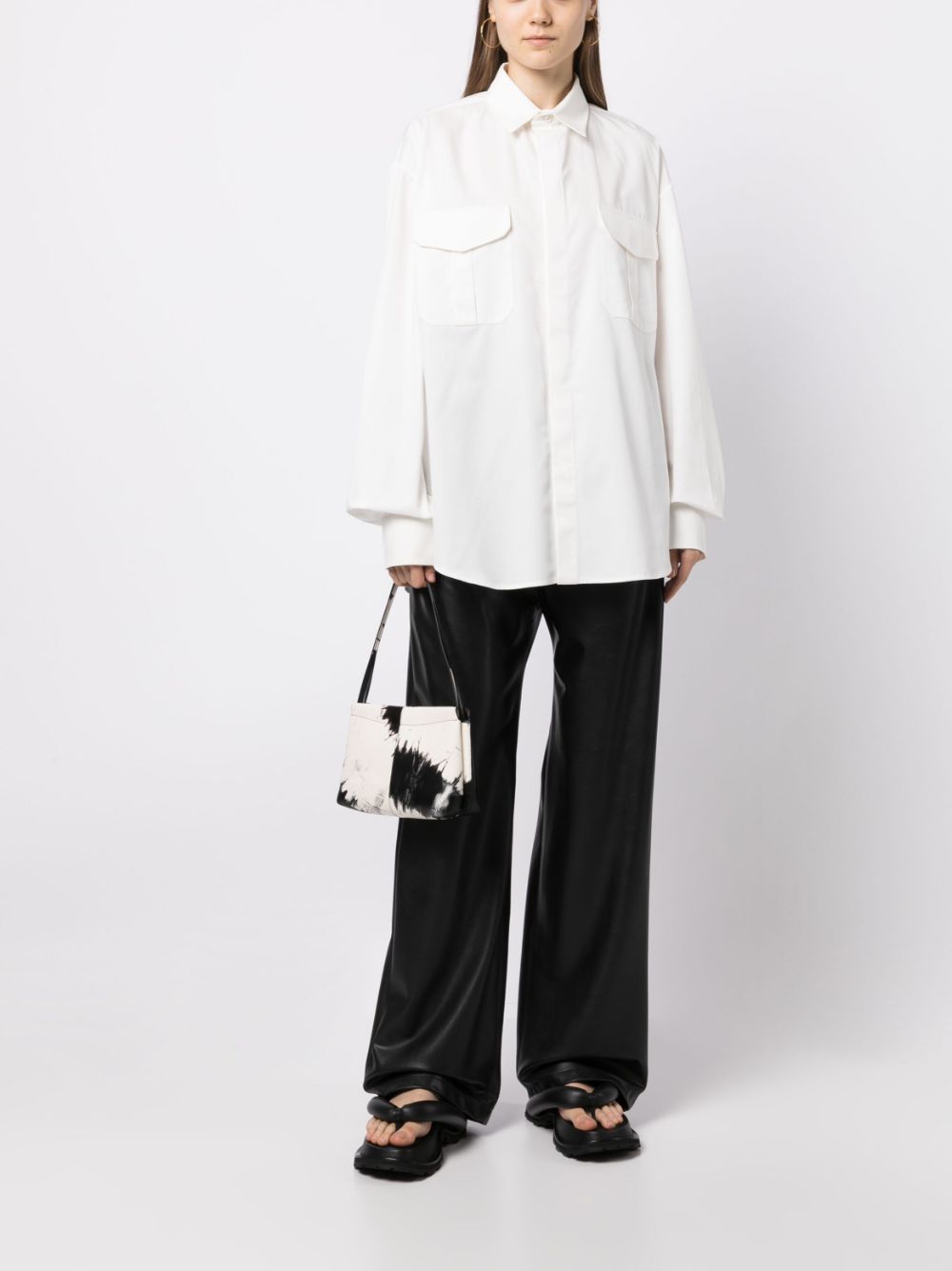 Shop Anouki Cotton Long-sleeve Shirt In White