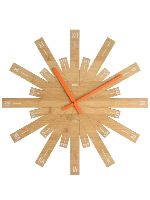 Alessi Raggiante bamboo wall clock