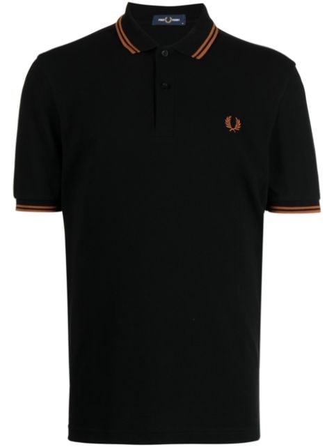 embroidered-logo polo shirt