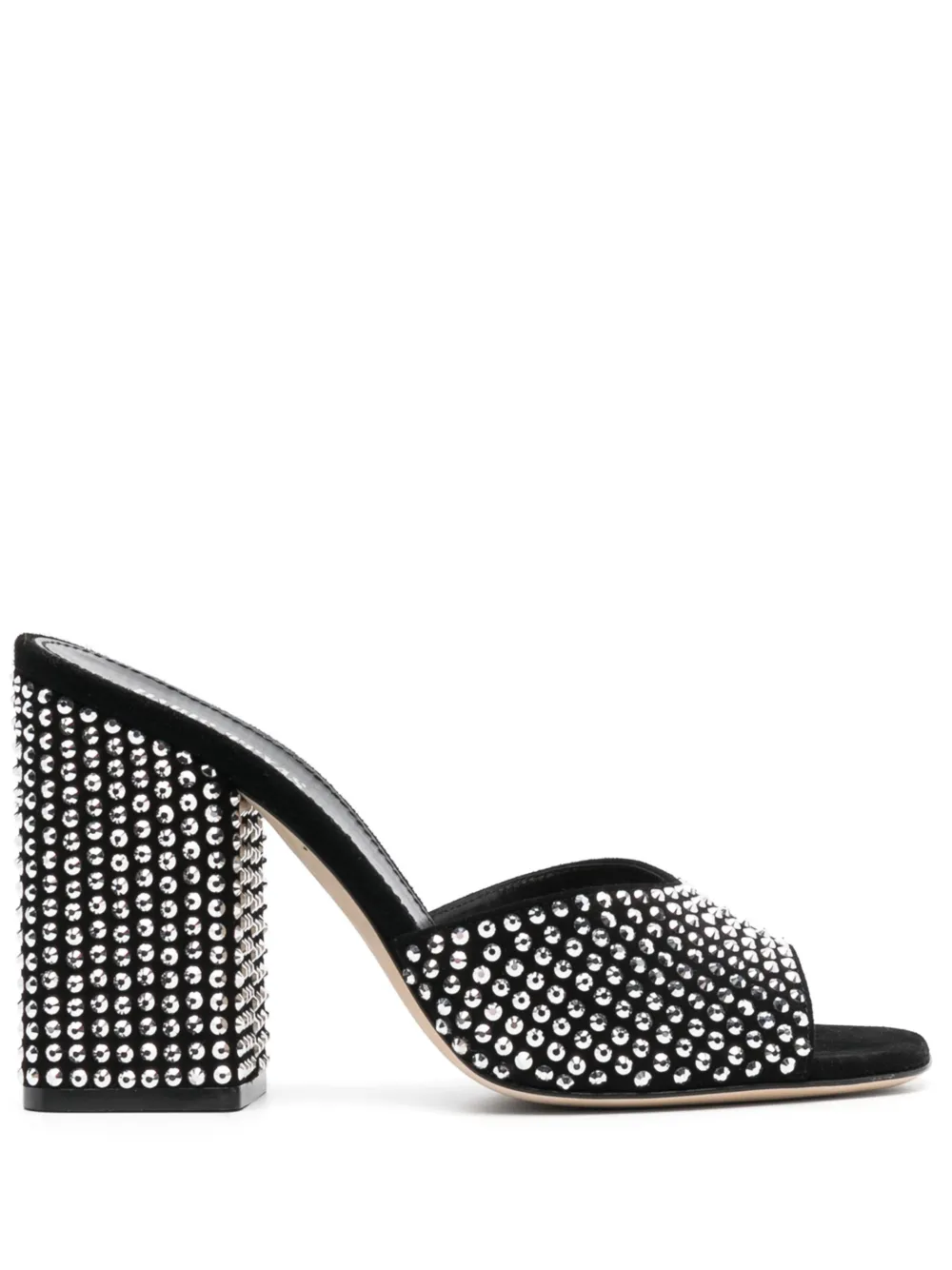 Paris Texas Holly Anja Embellished Suede Mules In Black