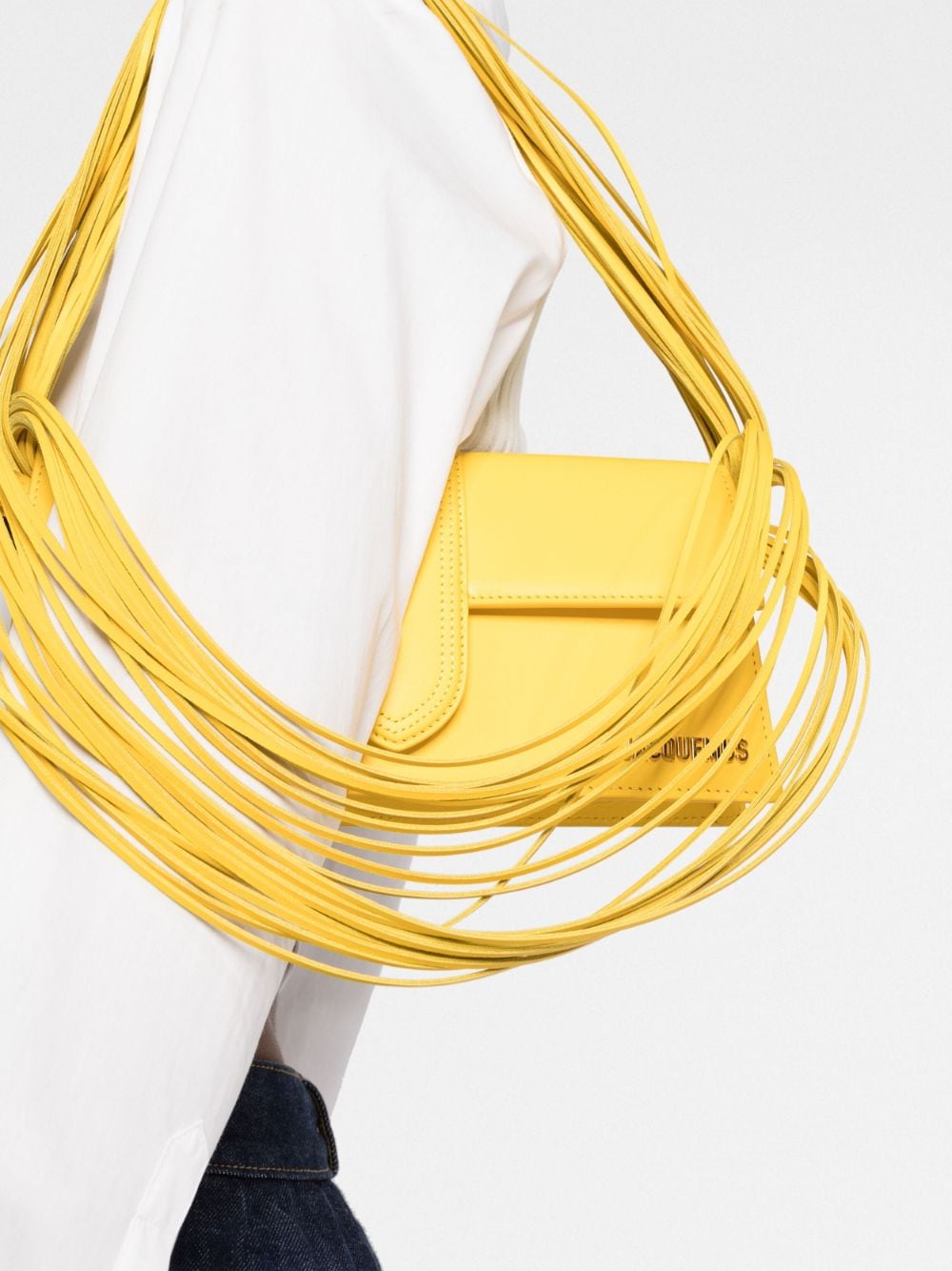 Jacquemus Le Bambino Long Ficiu Shoulder Bag, Yellow, Women's, Handbags & Purses Shoulder Bags