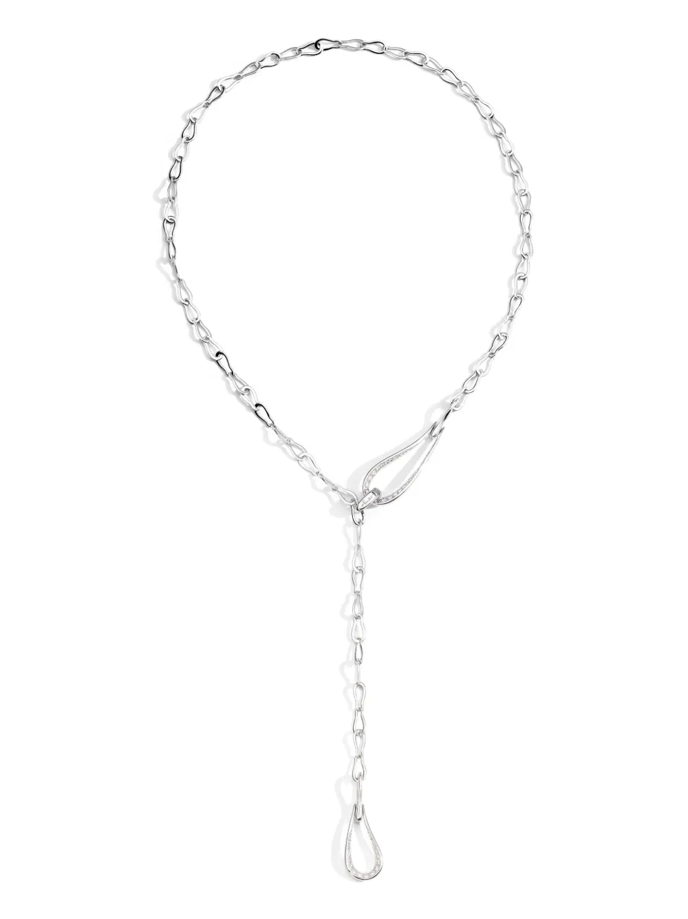 POMELLATO 18KT WHITE GOLD FANTINA DIAMOND CHAIN NECKLACE