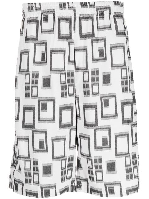 geometric-print Bermuda shorts