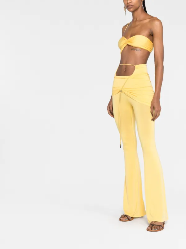 ■JACQUEMUS■Le Pantalon Paseo プリーツワイドレッグパンツ Le Pantalon Paseo pleated wide-leg pants in black