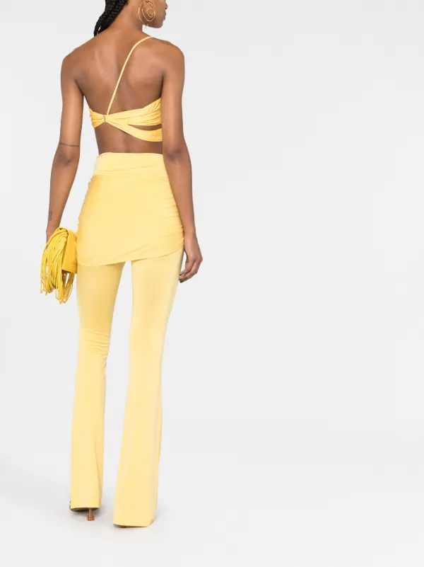 Jacquemus Le Pantalon Espelho Skirt Trousers | Yellow | FARFETCH