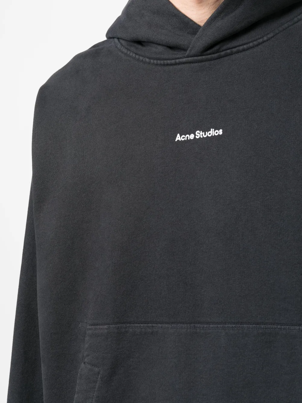 Acne Studios logo-print Cotton Hoodie - Farfetch