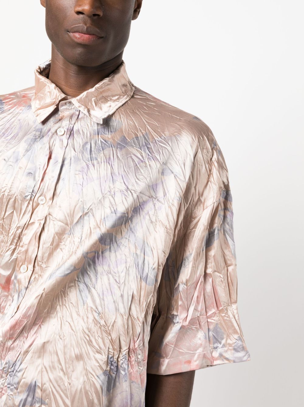 Acne Studios floral-print Crinkled Shirt - Farfetch